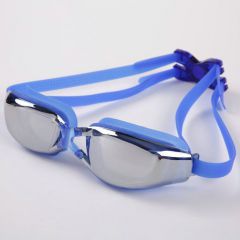 游泳镜新款游泳装备电镀泳镜成人防水防雾硅胶游泳眼镜 电镀蓝